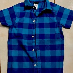 Little Rebel blue plaid button down shirt